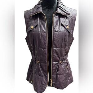 Weekend Dark Purple Quilted Vest Size Medium​